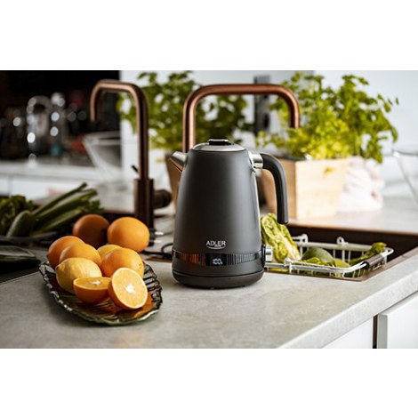 Adler | Kettle | AD 1295b | Electric | 2200 W | 1.7 L | Stainless steel | 360° rotational base | Black - 6
